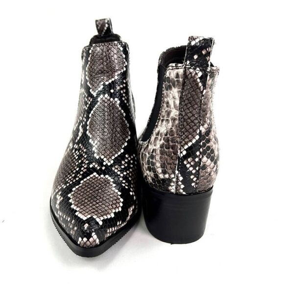 New Blondo Emelia Brown Snake Leather Waterproof Chelsea Ankle Boots 6 US /EU 36 - Picture 2 of 11